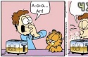 Garfield-Comic auf Russisch