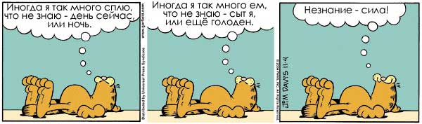 Garfield-Comic auf Russisch