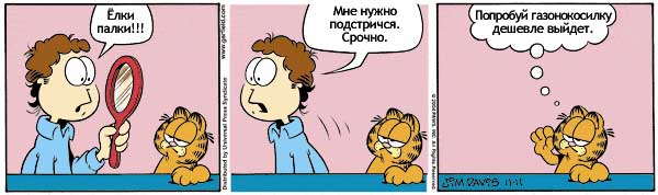 Garfield-Comic auf Russisch